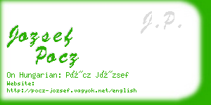 jozsef pocz business card